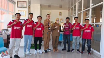 Kadisparpora Bulukumba,Hj.Hamrina Andi Muri,S.Pd,M.Si Terima Kunjungan Tim Atlit Sepak bola Bulukumba United.