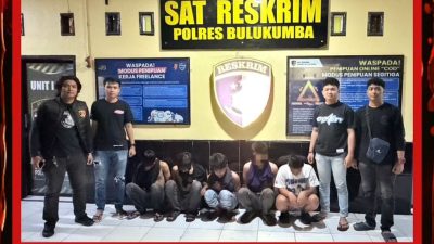 Resmob Polres Bulukumba Bergerak Cepat, 5 Terduga Pelaku Penganiayaan Diamankan