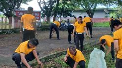Jelang Hari Bhayangkara ke-80, Polres Bulukumba Gelar Kerja Bakti di TMP Taccorong