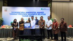 Wabup Edy Manaf Paparkan Komitmen Perlindungan Pekerja pada Wawancara Jamsostek Award Sulsel 2026