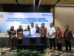 Wabup Edy Manaf Paparkan Komitmen Perlindungan Pekerja pada Wawancara Jamsostek Award Sulsel 2026